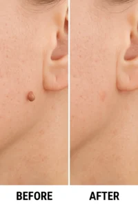 Skin tags removal East Bedfont before and after