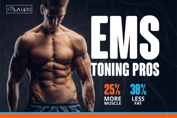 Image of man with sculpted stomach showing the fat loss and muscle gain of LA-EMS Body Sculpting Treatment East Bedfont