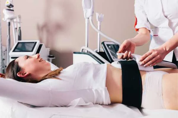 woman having body sculpting to help improve her body image and her mental health East Bedfont